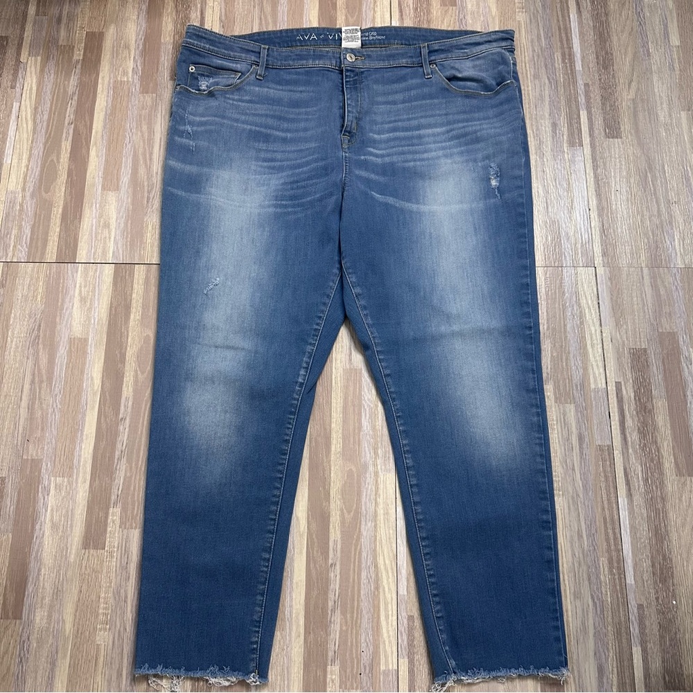 Boyfriend Cropped Denim Jeans Women’s Size 22W